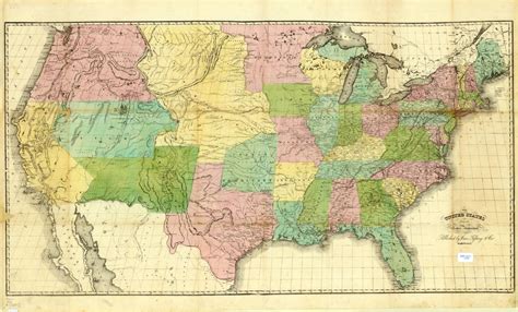 Map of the United States from 1850